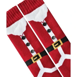Unlimited Legwear Yılbaşı Noel Baba Desenli Kaydırmaz Taban Şardonlu Kadın Ev Çorabı