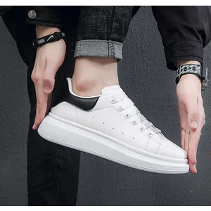 Unisex Siyah Cilt Spor Ayakkabı Sneaker