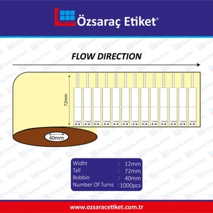 Özsaraç Etiket Kuyumcu Gözlukcu Etiketi 72 x 12 cm  pp opak