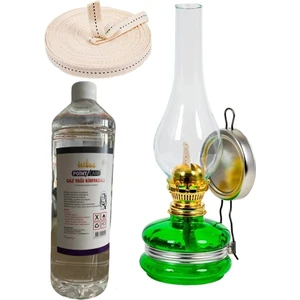 Klasik Gaz Lambası + 400 ml Kandil Yakıtı + 1 M Fitil Gaz Lambası Seti