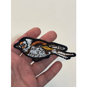 Gönülden Tasarım 10X4 cm Ütü Ile Yapışan Nakış Ileme Kuş Aplik Yama Arma