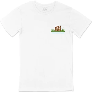 Paskalya Adası Cep Logo Tasarımlı Beyaz Tişört