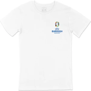Euro 2024 Almanya Kupalı Cep Logo Tasarımlı Beyaz Tişört