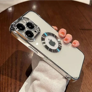 iPhone 14 Pro Max Uyumlu Köşeleri Renkli Şeffaf Kamera Korumalı Silikon Luxury Telefon Kılıfı