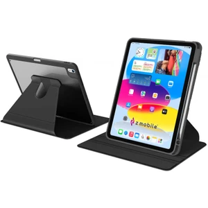 iPad 10. Nesil 11. Nesil A16 2022 - 2025 10.9" Uyumlu Kılıf Simplism 360 Dönen Yatay Dikey Standlı Kalemlikli Kılıf Arkası Şeffaf