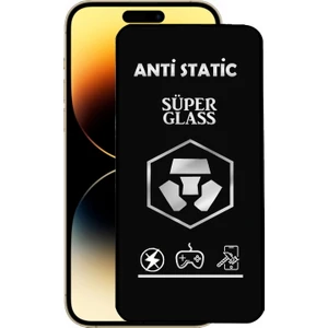 Caseart Apple iPhone 14 Pro Tam Kaplayan Anti Statik Dayanıklı Süper Cam Ekran Koruyucu