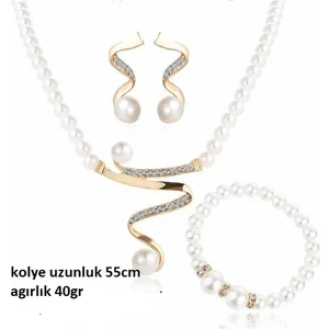 Inci Takı Seti, Kolye Küpe Bileklik