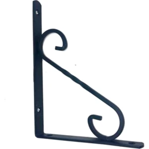 Dekoratif Raf Ayağı Seti  (Siyah Renkli - 2 Adet Raf Ayağı + Dubel + Vida)