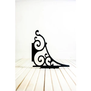 A Design Metal Raf Ayağı 2'li Set / Çiçeklik / Kitaplık / Siyah Renkli 2 Adet Raf Ayağı + Dubel + Vida