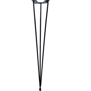 A Design Firkete Tel Sehpa Ayağı Siyah 3 Adet - 54 cm.