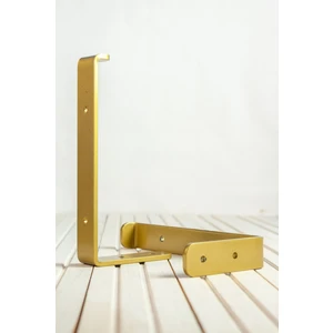 A Design Dekoratif Metal Raf Ayağı Tekli - Altın Sarısı - 1 Adet Raf Ayağı - 2'şer Adet Dübel ve Vida