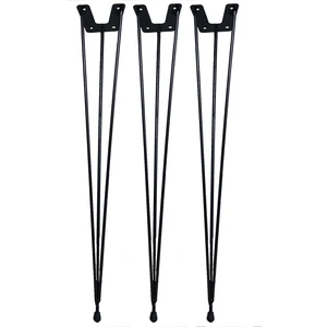 A Design Tel Sehpa Ayağı 9'lu Siyah 46 cm - 3 Adet, 50 cm - 3 Adet, 54 cm - 3 Adet