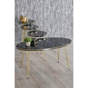 A Design Tel Sehpa Ayağı Altın Sarısı - 54 cm