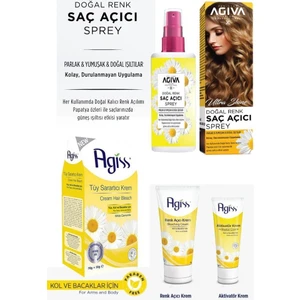 Doğal Renk Açıcı Saç Spreyi-Agiss Tüy Sarartıcı Set