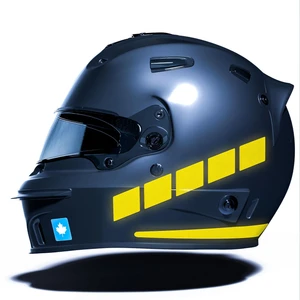 Çınar Extreme Şerit Tasarımlı Reflektif Sarı Motosiklet Kask Sticker Çınar Extreme