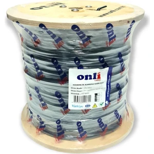 Onli Cable Onli 2+1 0.50MM 500METRE Dış Ortam Cctv Kamera Kablosu Siyah