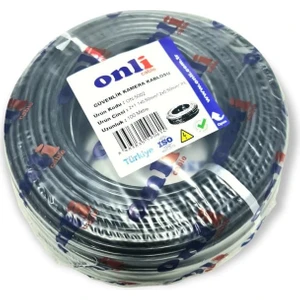 Onli Cable Onli 2+1 0.50MM 100METRE Dış Ortam Cctv Kamera Kablosu Siyah