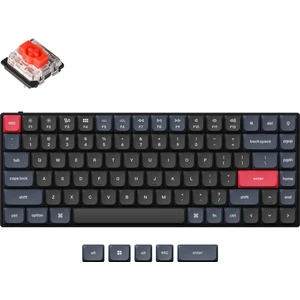 S1 Qmk Custom - Gateron Low Profile Red Switch -White Backlight- Mechanical Keyboard Full Assembled - Aluminum Kasa