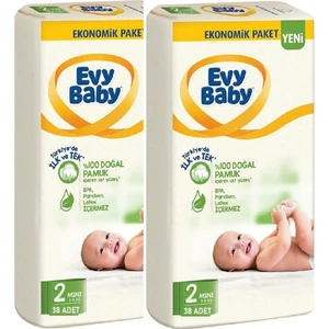 Evy Baby Bebek Bezi Eko Mini 76 Adet No:2 3-6 kg Yeni