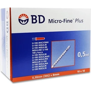 BD Micro-Fine Plus 0,5  ml Insulin Enjektörü 100'LÜ 1 Kutu