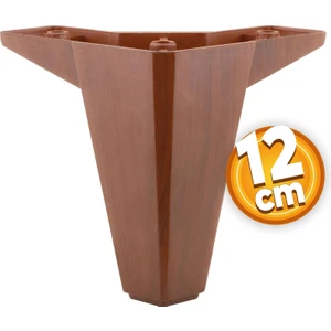 Sedir Lüks Mobilya Kanepe Sehpa Tv Ünitesi Koltuk Ayağı 12 cm Ahşap Desenli Kahverengi Baza Ayakları