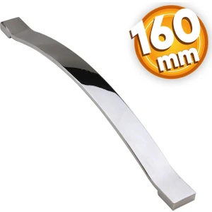 Akasya Çekmece Mutfak Dolap Kapak Kulbu 160 mm Krom Metal Kulp