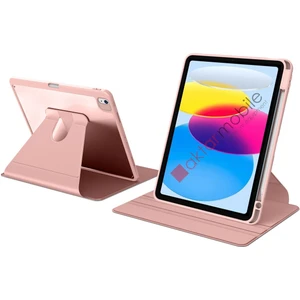 iPad 10. Nesil 2022 10.9" Uyumlu Kılıf 360 Dönebilen Kalem Bölmeli Yatay Dikey Standlı Akıllı Kapak
