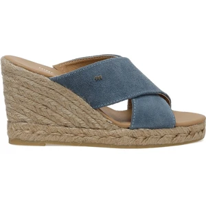 Nine West SANHEM 3FX Lacivert Kadın Dolgu Topuk Terlik