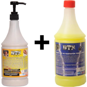 Dtx Kimya Granüllü El Temizleme Kremi (Sabunu) 1 kg & Ağır Yağ Sökücü 1 Litre