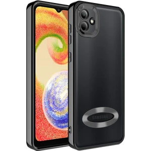 Samsung Galaxy A04 Kılıf Kamera Korumalı Logo Gösteren Şeffaf Kapak