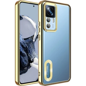 Xiaomi Mi 12T Pro Kılıf Kamera Korumalı Logo Gösteren Şeffaf Kapak