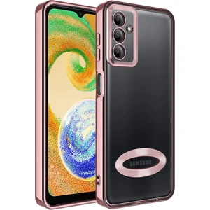 Samsung Galaxy A04S Kılıf Kamera Korumalı Logo Gösteren Şeffaf Kapak