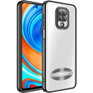 Xiaomi Redmi Note 9 Pro Kılıf Kamera Korumalı Logo Gösteren Şeffaf Kapak