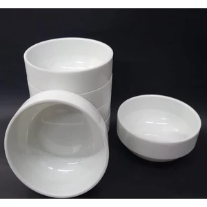 6 Adet Beyaz Melamin Çorba Kasesi 12X5CM Derin Tas Yoğurt,komposto Için Ideal Yüksek Direnç Kırılmaz