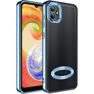 Samsung Galaxy A04 Kılıf Kamera Korumalı Logo Gösteren Şeffaf Kapak