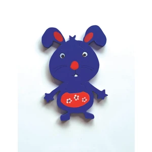 Dişlek Mavi Yavru Tavşan Ahşap Puzzle Yapboz