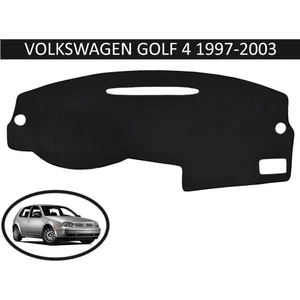 Lee Willson 1997-2003 Modellerine Uygun Volkswagen Golf 4 Torpido Koruma Halısı Siyah Kenar Renk Siyah