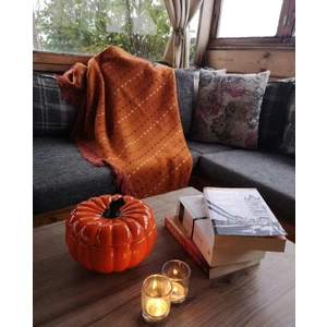 Kitchen Pembelia Dekoratif Lüx Seramik Şekerlik Sunumluk Bal Kabak Büyük Boy