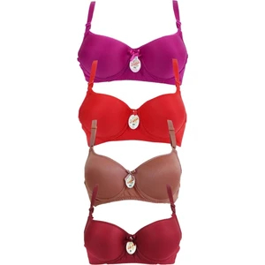 Kadın Dolgusuz Balenli 4 Lü Sütyen