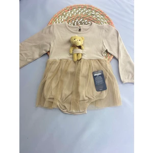 Çekik Bebek Kız Bebek Ayıcıklı Badili Tütü Elbise Hediyelik Bayramlık Elbise