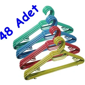 Olgun Home 48 Adet Ekonomik Plastik Elbise Askısı