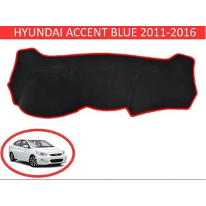 Lee Willson 2011-2016 Modellerine Uygun Hyundai Accent Blue Torpido Koruma Halısı Siyah Kenar Renk Kırmızı