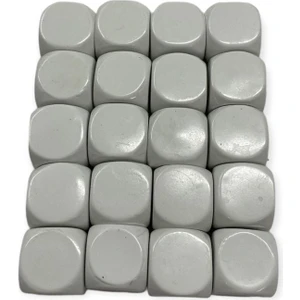 Radüslü 16 mm Beyaz Boş Küp, Boş Zar 20 Adet