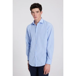 D'S Damat Slim Fit Mavi İtalyan Yaka Gömlek 2HF02ORT5185
