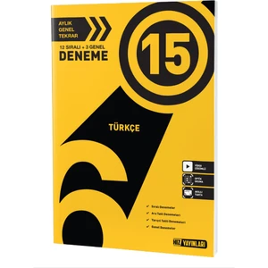 Hız Yayınları 6. Sınıf Türkçe 15 Deneme 6 Deneme