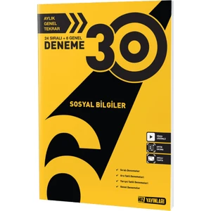 Hız Yayınları 6. Sınıf Sosyal Bilgiler 30 Deneme 6 Deneme