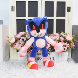 Ithal Kumaş Sonic Exe Karanlık Kirpi Sonic Peluş Oyuncak Uyku & Oyun Arkadaşı Dev Boy 28 Cm.