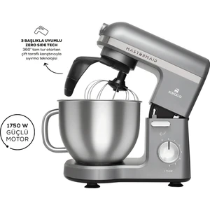 Mastermaid Chef Pro Çift Kollu Stand Mikser Galaxy Grey 1750 W
