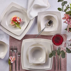 Square Bone Flava 24 Parça 6 Kişilik Yemek Takımı