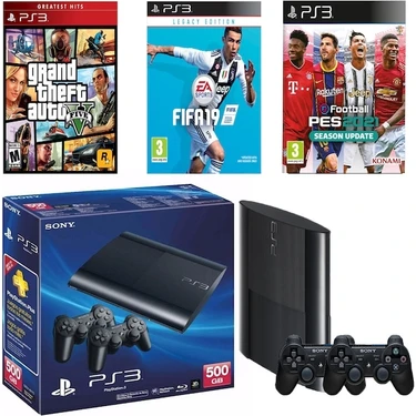 Sony Playstation 3 Teşhir 500 GB 2kol 200 Oyun Japon Oyuncak